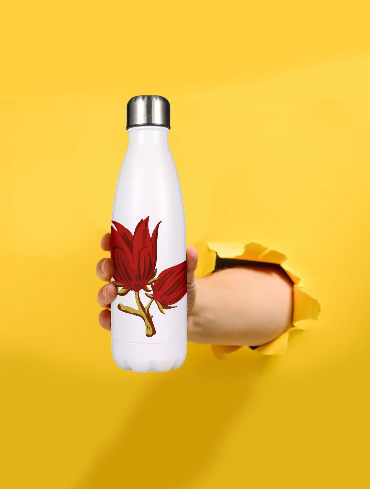 Hibiscus White Bottle